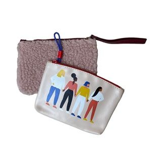 Ipsy Cosmetic Makeup Bag Case Set of 2